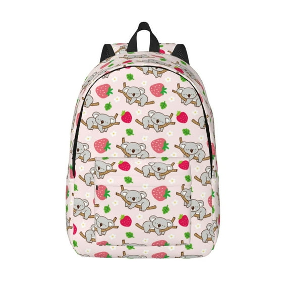Defioc Cartoon Koala Bear for Canvas Backpack,Travel Rucksack Unisex Knapsack Laptop Backpack for Work & College -Small