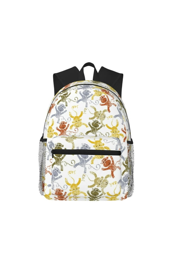 Cartoon Monkey Pattern Laptop Backpack for Men and Women,Casual Backpack Dayback Sports Bookbag for Travel Running Hiking