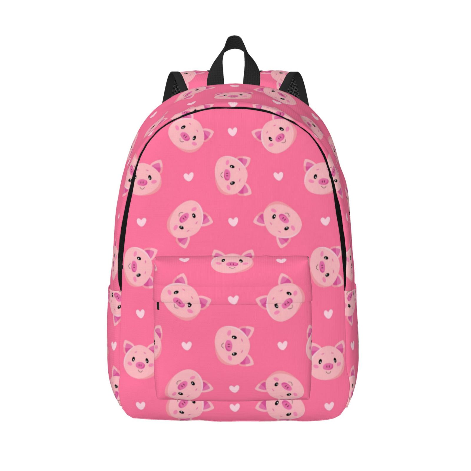 Defioc Cartoon Pigs and Hearts for Canvas Backpack,Travel Rucksack ...