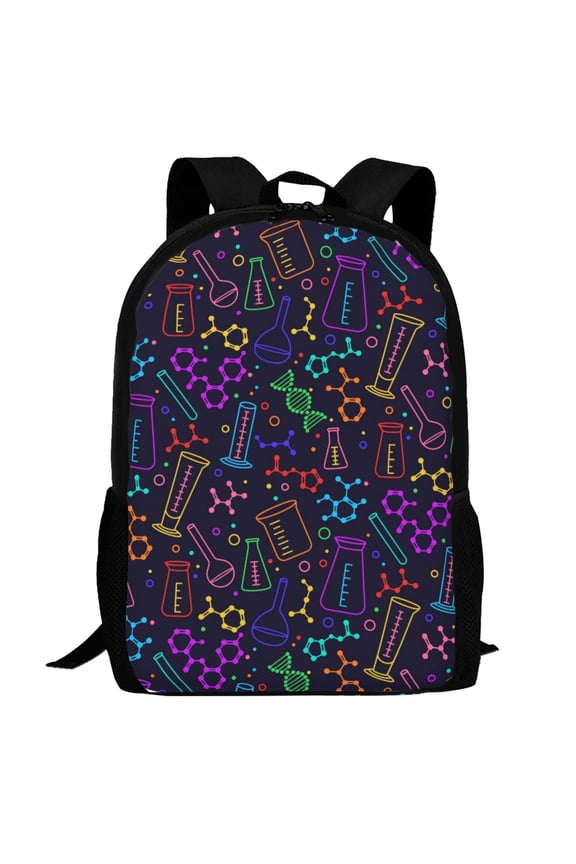 Chemistry Science Pattern Carry on Backpack,16.5x12.5x5.5 Personal Item Bag Carry On Backpack Water Resistant Lightweight Daypack