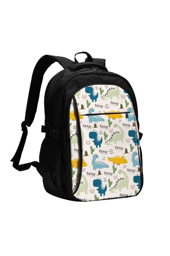 Childish Dinosaur for Travel Backpack for Women,15.6 inch Laptop Backpack Carry On Backpack Personal Item Travel Bag Daypack for School Weekender Business Trip
