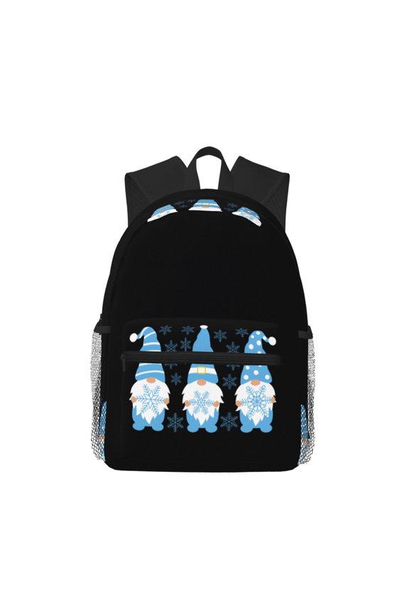 Christmas Gnome Snowflake Pattern Laptop Backpack for Men and Women,Casual Backpack Dayback Sports Bookbag for Travel Running Hiking