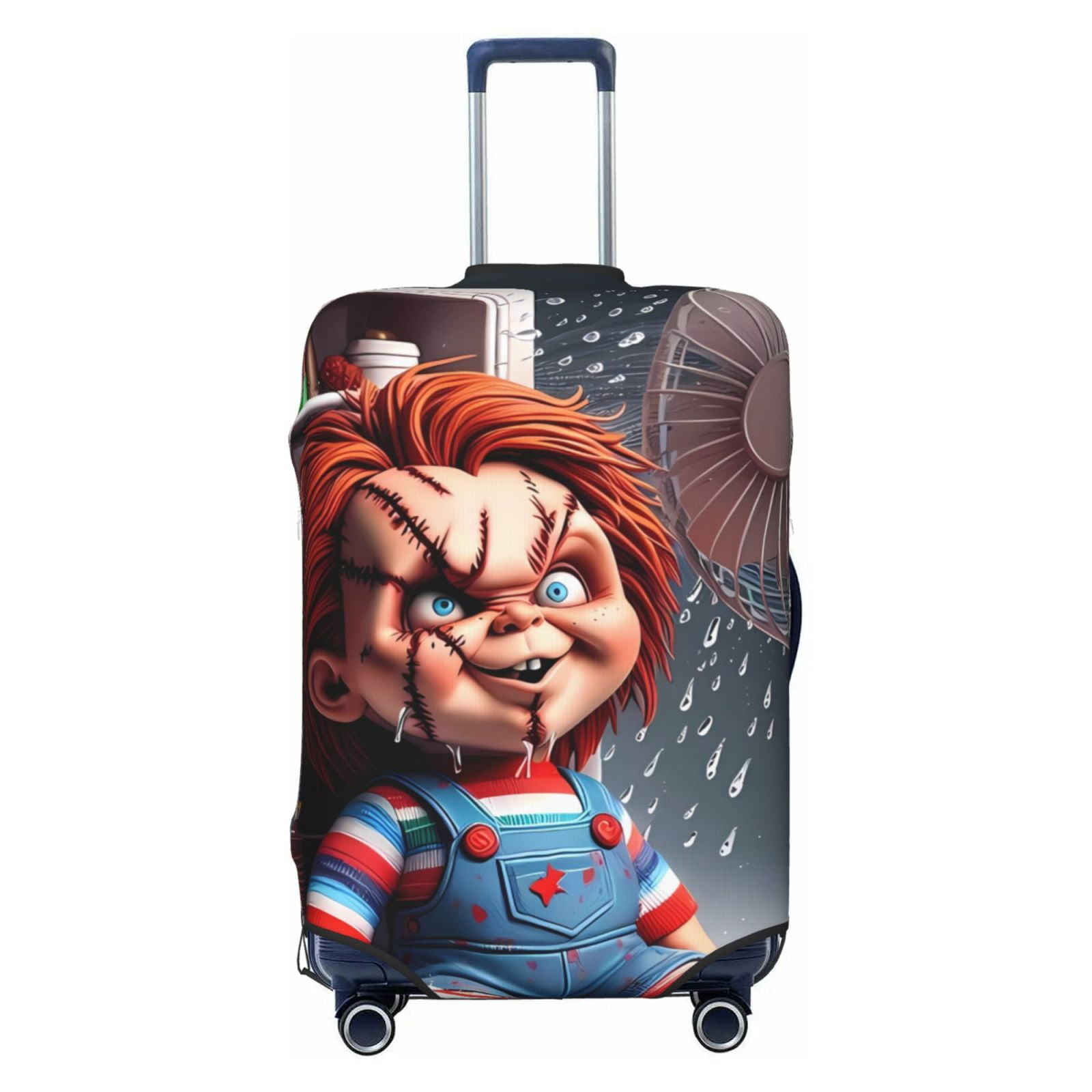 Equestrian Drawn Pattern Print Luggage Cover Protector