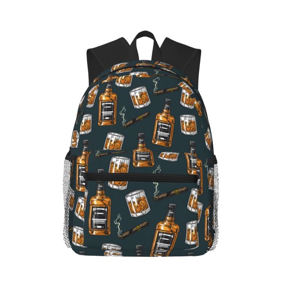 Defioc Cigar Pattern Laptop Backpack for Men and Women,Casual Backpack Dayback Sports Bookbag for Travel Running Hiking