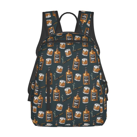 Defioc Cigar Pattern Travel Laptop Backpack,Lightweight Backpack Travel Hiking Daypack Backpack Work Bag for Men Women