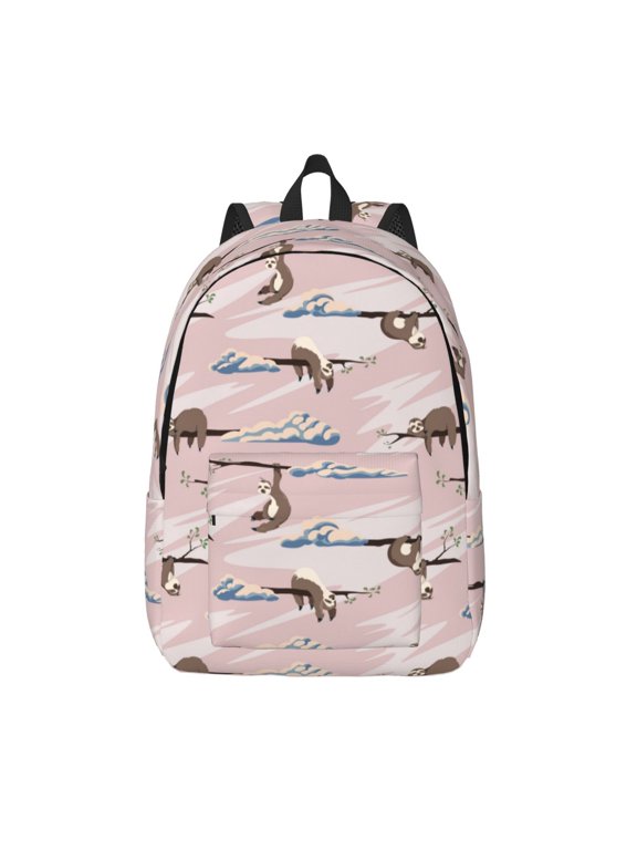 Cloud Sloth for Canvas Backpack,Travel Rucksack Unisex Knapsack Laptop Backpack for Work & College -Medium