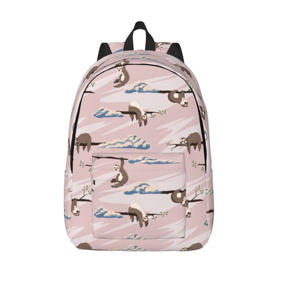 Defioc Cloud Sloth for Canvas Backpack,Travel Rucksack Unisex Knapsack Laptop Backpack for Work & College -Small
