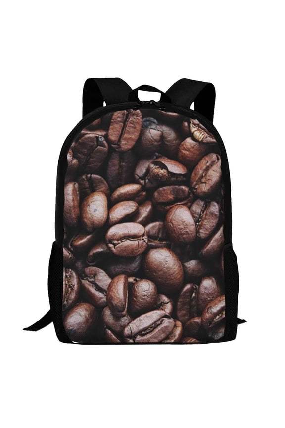 Coffee Bean Pattern Carry on Backpack,16.5x12.5x5.5 Personal Item Bag Carry On Backpack Water Resistant Lightweight Daypack