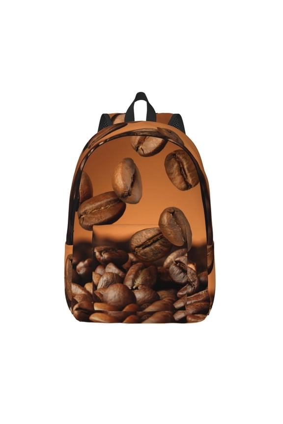 Coffee Beans for Canvas Backpack,Travel Rucksack Unisex Knapsack Laptop Backpack for Work & College -Medium