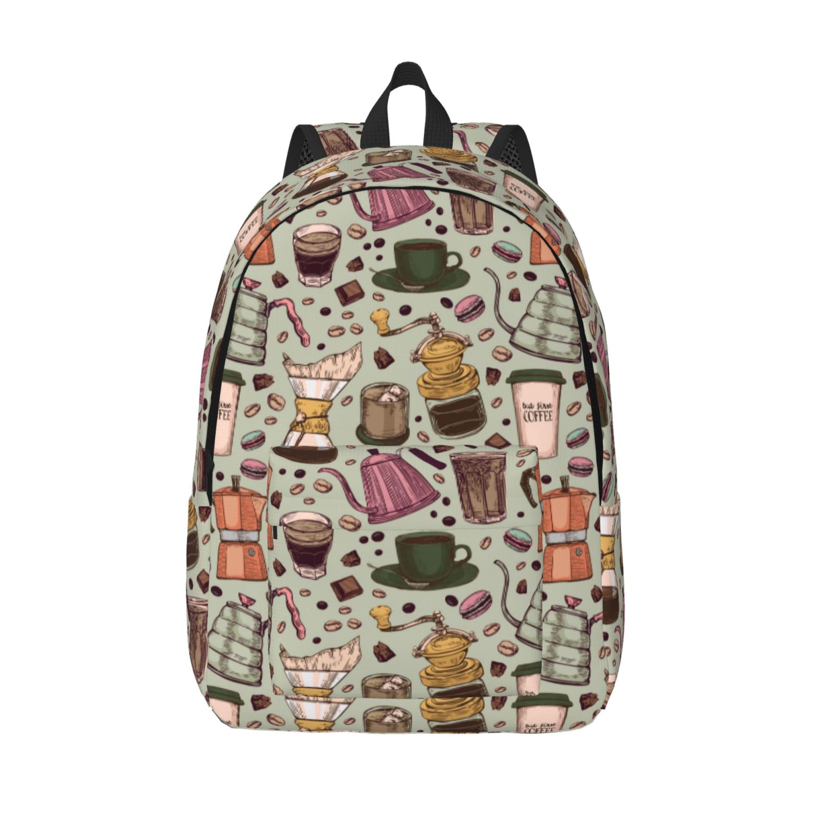 Defioc Coffee pots cup for Canvas Backpack,Travel Rucksack Unisex ...