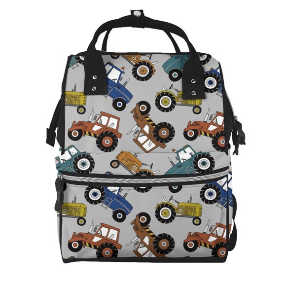 Defioc Color Tractor for Baby Diaper Bag Backpack - Baby Bag for Boys & Girls - Diaper Backpack - Large Travel Diaper Bags- Baby Registry Search & Shower Gifts