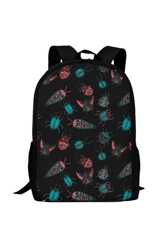 Colorful Insect Pattern Carry on Backpack,16.5x12.5x5.5 Personal Item Bag Carry On Backpack Water Resistant Lightweight Daypack