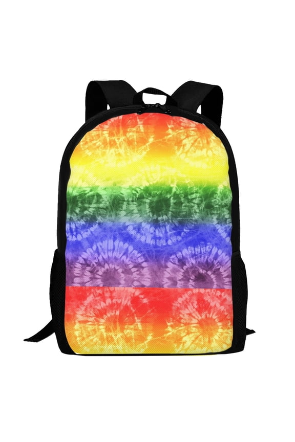Colorful Tie Dye Pattern Carry on Backpack,16.5x12.5x5.5 Personal Item Bag Carry On Backpack Water Resistant Lightweight Daypack