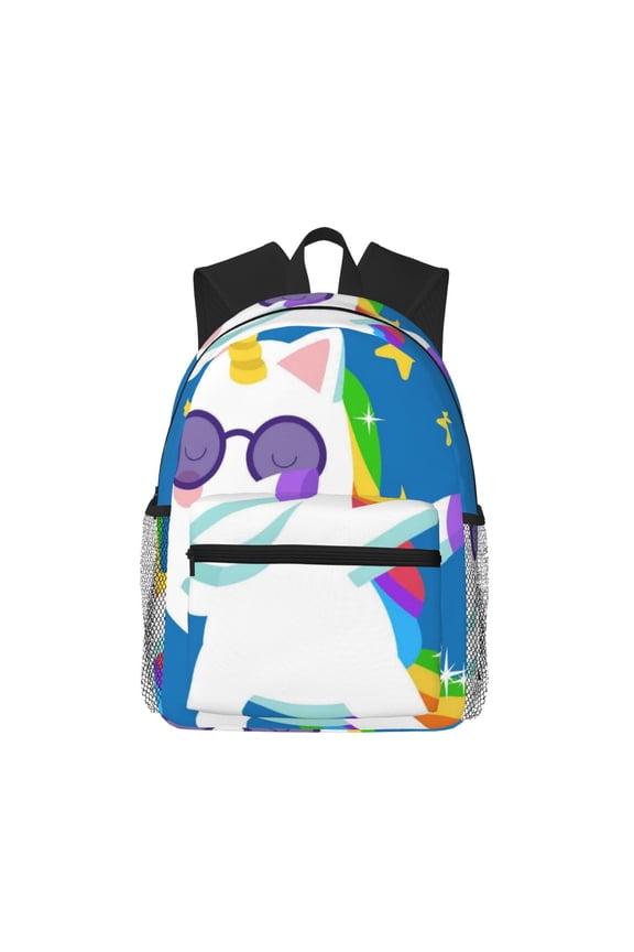 Cool Unicorn Star Golden Pattern Laptop Backpack for Men and Women,Casual Backpack Dayback Sports Bookbag for Travel Running Hiking