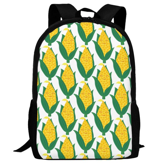 Defioc Corn Cob Pattern Carry on Backpack,16.5x12.5x5.5 Personal Item Bag Carry On Backpack Water Resistant Lightweight Daypack