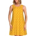 thumbnail image 1 of Defioc Corn Kernels Pattern Women's Summer Dresses 2025 Beach Casual Sleeveless Tank Loose Sundress Beach Vacation Clothes with Pocket -Small, 1 of 7