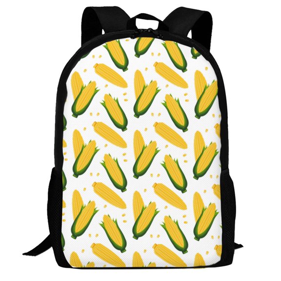 Defioc Corn On The Cob Pattern Carry on Backpack,16.5x12.5x5.5 Personal Item Bag Carry On Backpack Water Resistant Lightweight Daypack