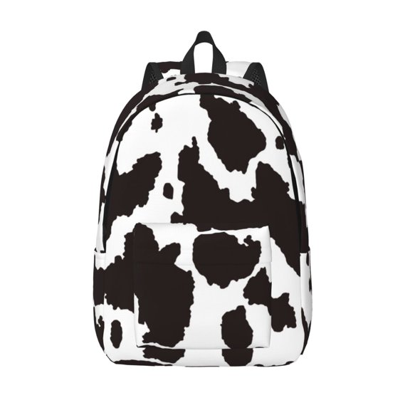 Defioc Cow Skin 2 for Canvas Backpack,Travel Rucksack Unisex Knapsack Laptop Backpack for Work & College -Small