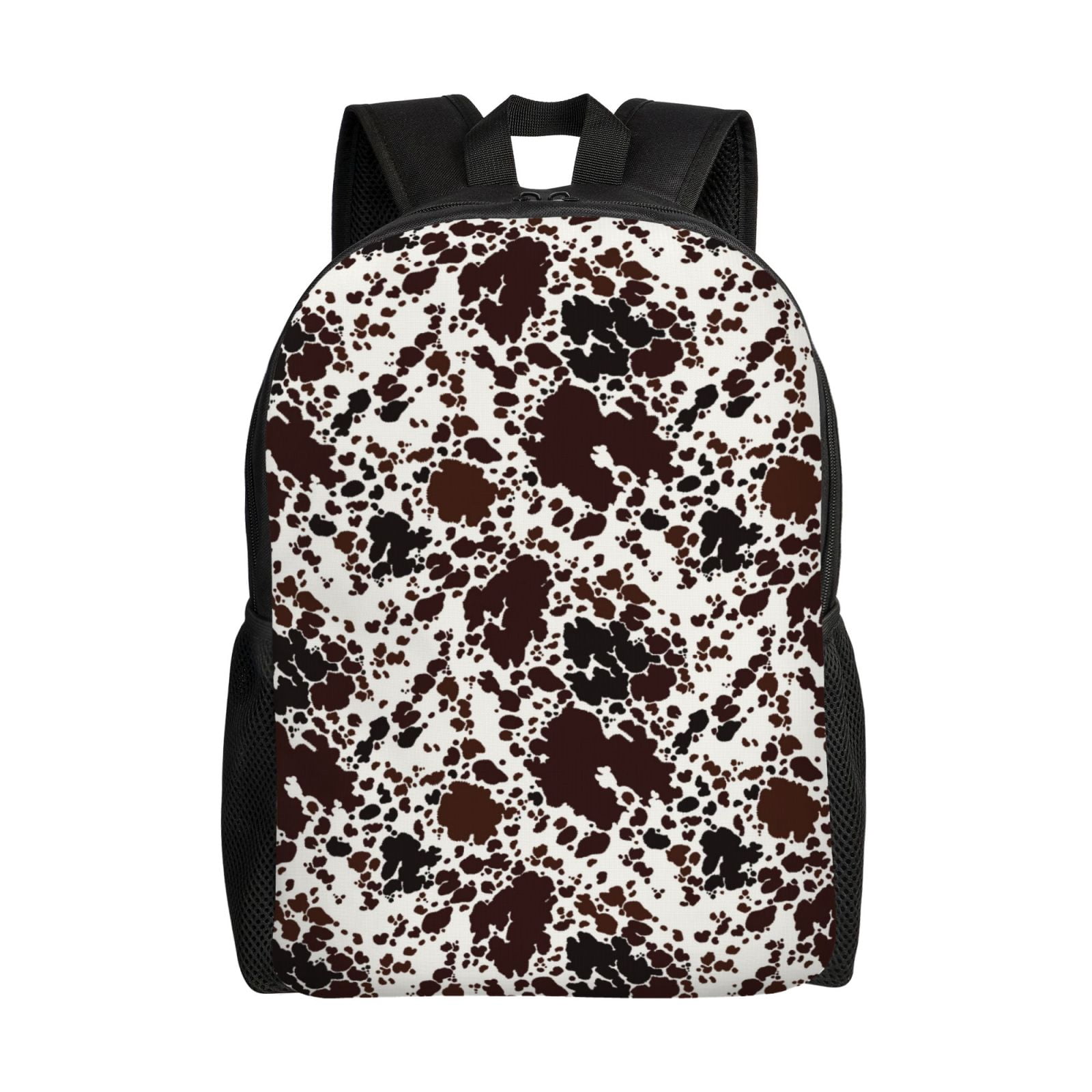 Defioc Cow Skin Print Backpack -Travel,or Work Bookbag Daypacks with 15-Inch Laptop Sleeve and Dual Water Bottle Pockets