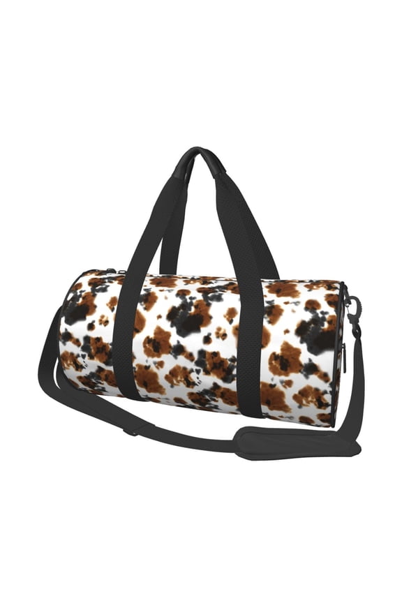 Cow Tie Dye for Travel Duffle Bag,Weekender Bag Carry On Tote Bags Hospital Bag Large Capacity Sport Gym Bag for Men Women Fit for Trave, Gym,Weekend