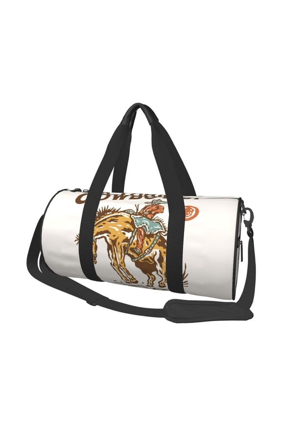 Cowboy Up Vintage Wild West for Travel Duffle Bag,Weekender Bag Carry On Tote Bags Hospital Bag Large Capacity Sport Gym Bag for Men Women Fit for Trave, Gym,Weekend