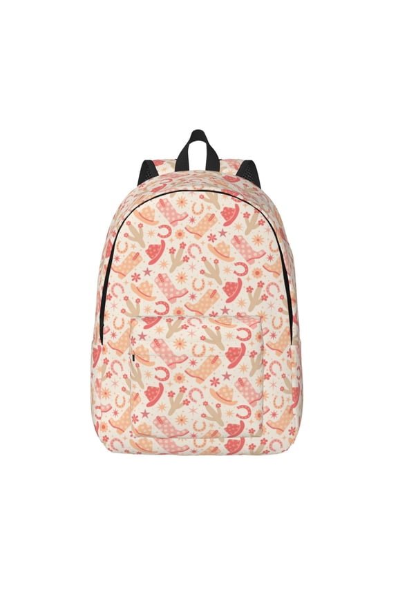 Cowgirl Boots 4 for Canvas Backpack,Travel Rucksack Unisex Knapsack Laptop Backpack for Work & College -Medium