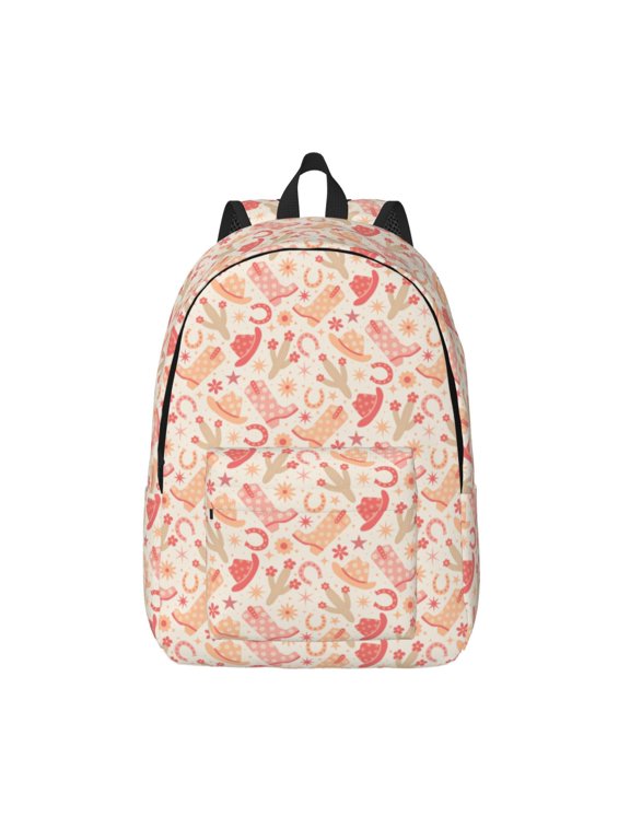 Cowgirl Boots 4 for Canvas Backpack,Travel Rucksack Unisex Knapsack Laptop Backpack for Work & College -Medium