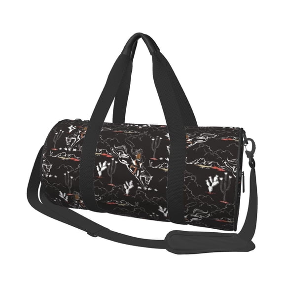 Defioc Cowgirl In Desert for Travel Duffle Bag,Weekender Bag Carry On Tote Bags Hospital Bag Large Capacity Sport Gym Bag for Men Women Fit for Trave, Gym,Weekend
