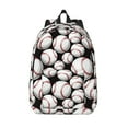 thumbnail image 1 of Defioc Cute Baseball for Canvas Backpack,Travel Rucksack Unisex Knapsack Laptop Backpack for Work & College -Small, 1 of 7