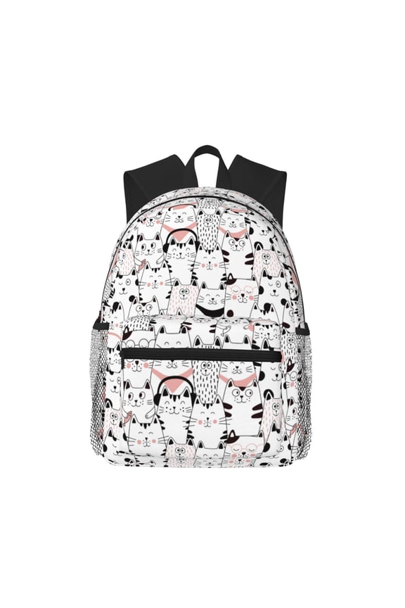 Cute Cat Pattern Laptop Backpack for Men and Women,Casual Backpack Dayback Sports Bookbag for Travel Running Hiking