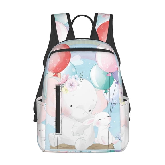 Defioc Cute Elephant Pattern Travel Laptop Backpack,Lightweight Backpack Travel Hiking Daypack Backpack Work Bag for Men Women