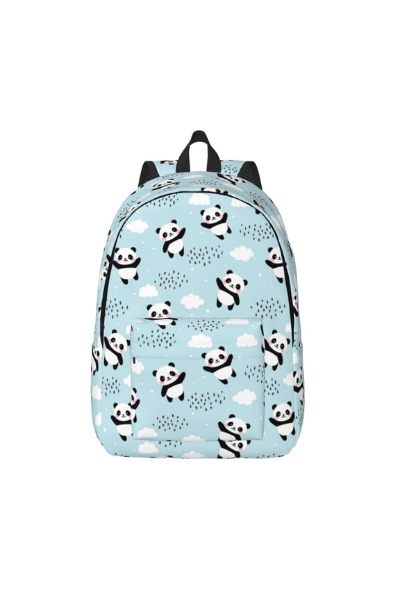 Cute Panda Bear for Canvas Backpack,Travel Rucksack Unisex Knapsack Laptop Backpack for Work & College -Medium