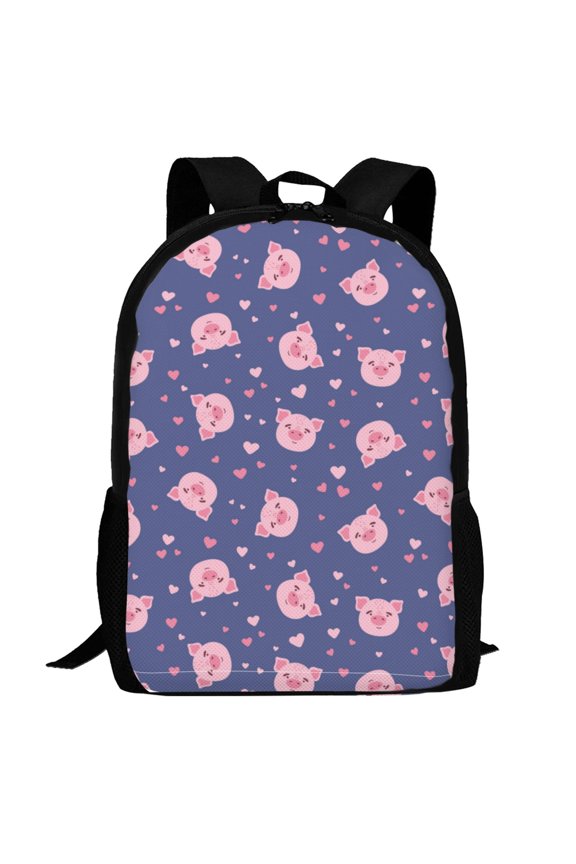 Cute Pig Pattern Carry on Backpack,16.5x12.5x5.5 Personal Item Bag Carry On Backpack Water Resistant Lightweight Daypack