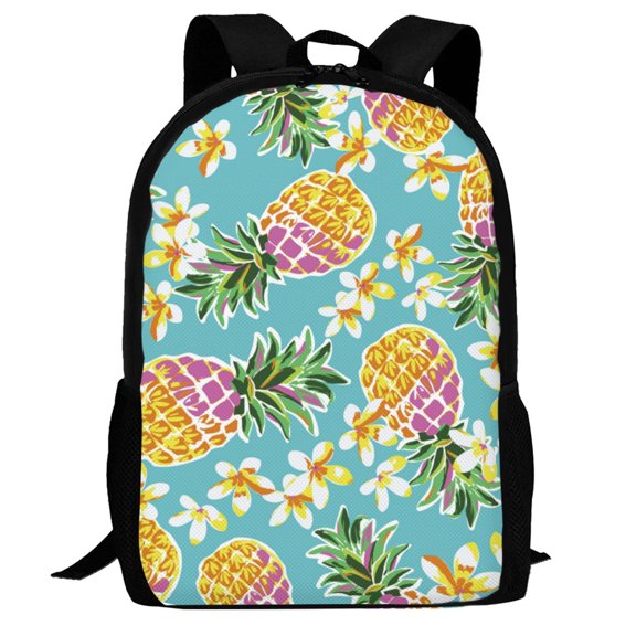 Defioc Cute Pineapples Pattern Carry on Backpack,16.5x12.5x5.5 Personal Item Bag Carry On Backpack Water Resistant Lightweight Daypack