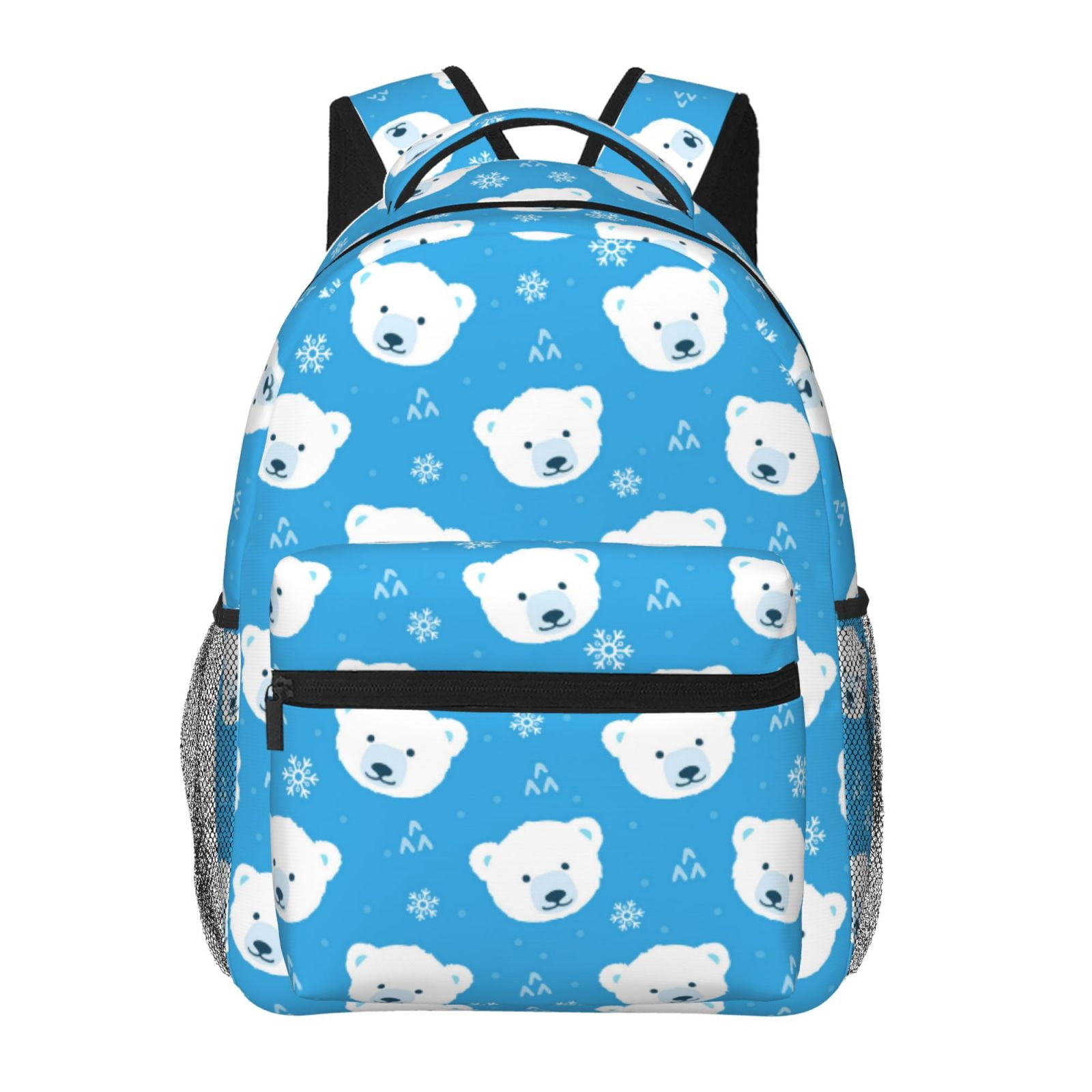 Defioc Cute Polar Bear Pattern Laptop Backpack,Travel  display picture 1
