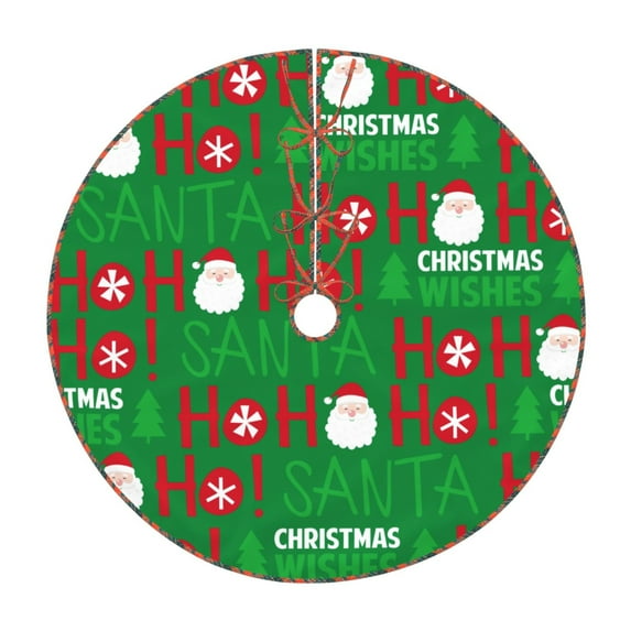 Defioc Cute Santa for Christmas Tree Skirt Snowman Xmas Tree Skirt Farmhouse Christmas Decorations Tree Mat for Holiday Party Decor-30"