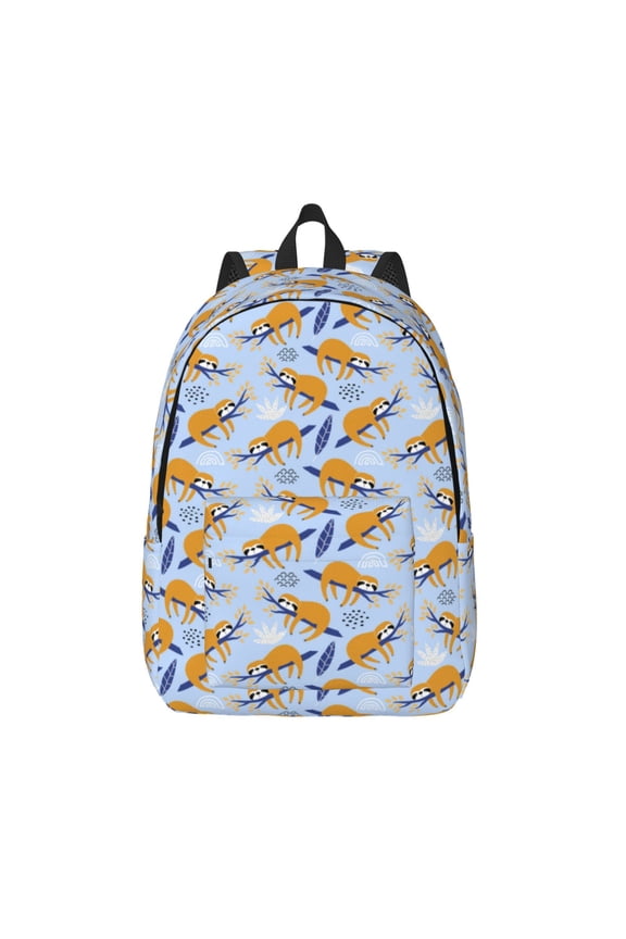 Cute Sloth for Canvas Backpack,Travel Rucksack Unisex Knapsack Laptop Backpack for Work & College -Small