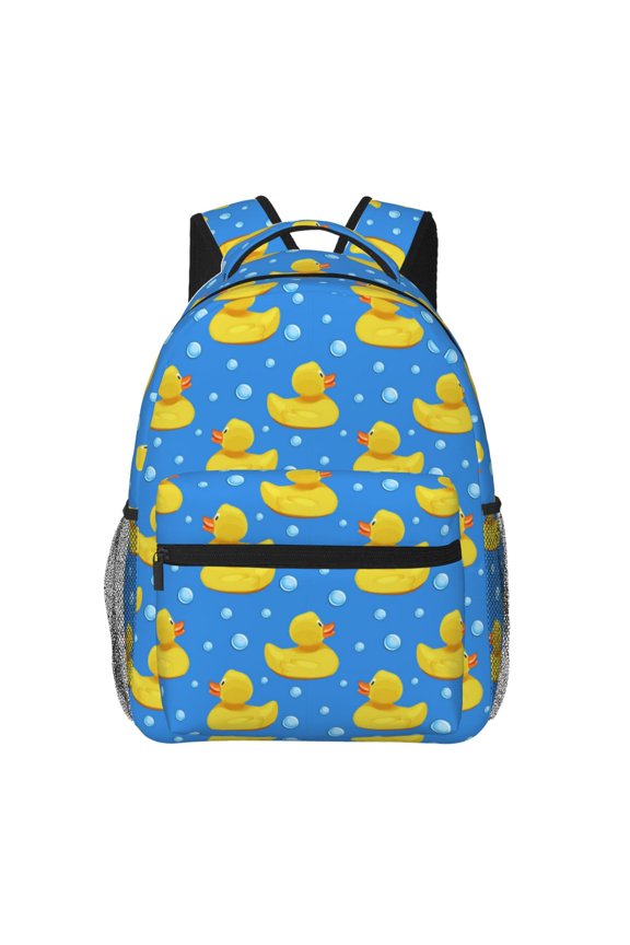 Cute Yellow Rubber Ducks Pattern Laptop Backpack,Travel Backpack Outdoor Activities Bag Daypack for Travel Hiking Shopping Daily