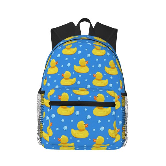 Defioc Cute Yellow Rubber Ducks Pattern Laptop Backpack for Men and Women,Casual Backpack Dayback Sports Bookbag for Travel Running Hiking