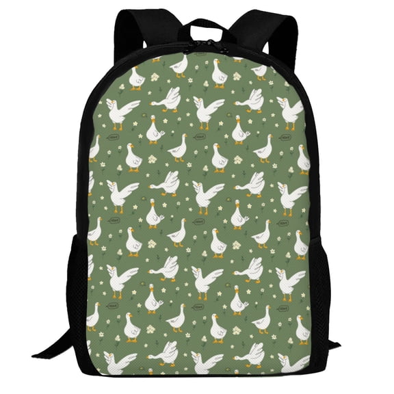 Defioc Cute goose Pattern Carry on Backpack,16.5x12.5x5.5 Personal Item Bag Carry On Backpack Water Resistant Lightweight Daypack