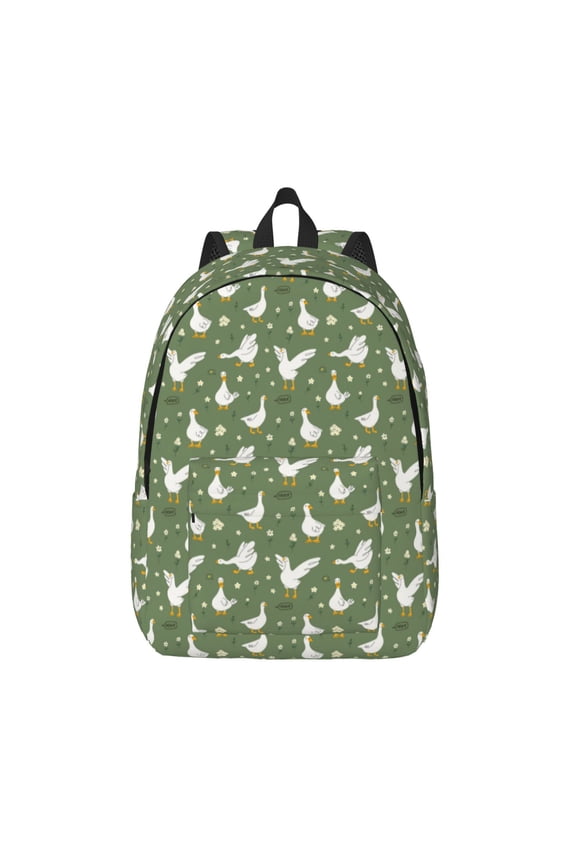 Cute goose for Canvas Backpack,Travel Rucksack Unisex Knapsack Laptop Backpack for Work & College -Small