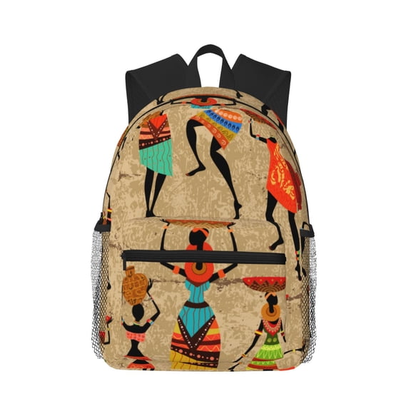 Defioc Dancing African Women Pattern Laptop Backpack for Men and Women,Casual Backpack Dayback Sports Bookbag for Travel Running Hiking