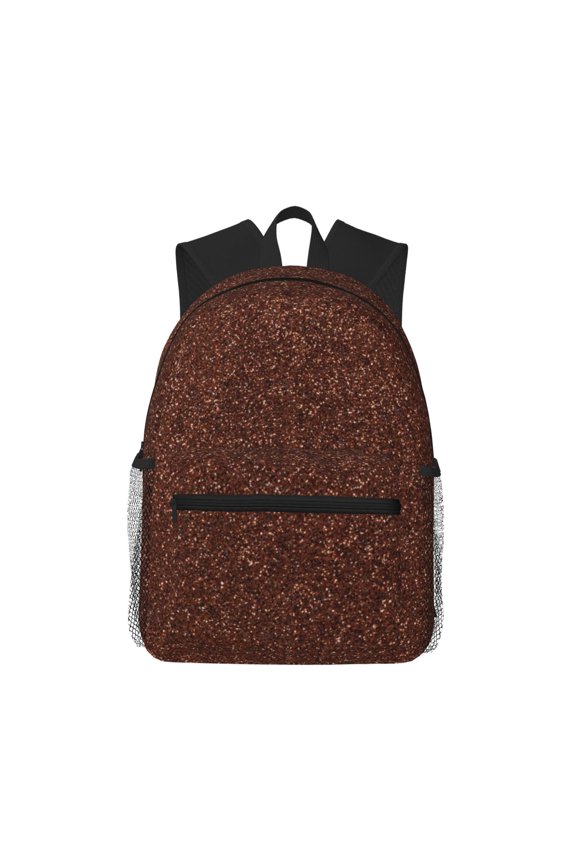 Dark Brown Glitter Pattern Laptop Backpack for Men and Women,Casual Backpack Dayback Sports Bookbag for Travel Running Hiking