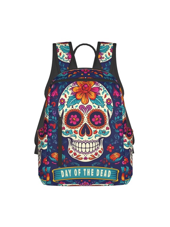 Dead Day Party Pattern Travel Laptop Backpack,Lightweight Backpack Travel Hiking Daypack Backpack Work Bag for Men Women