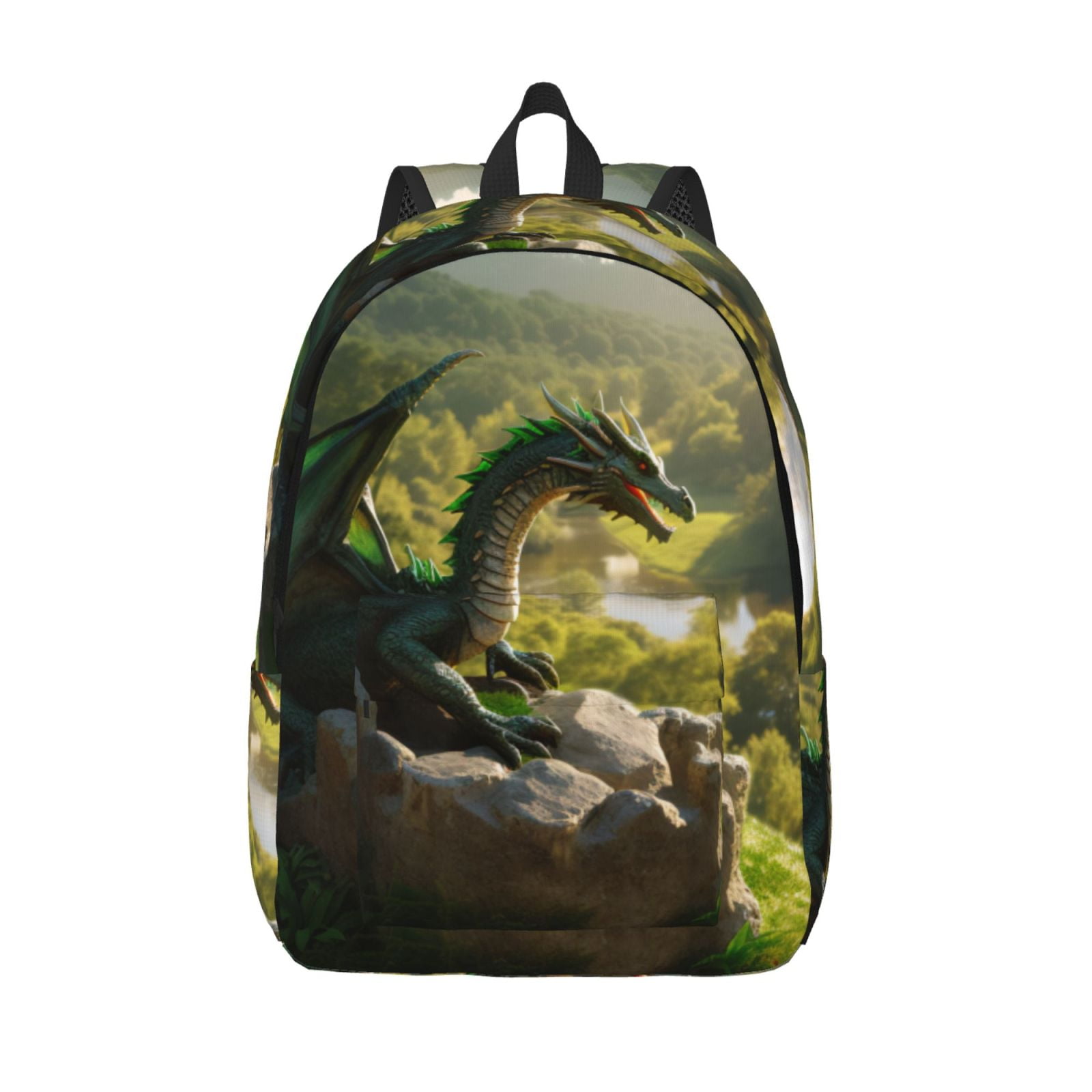 Defioc Deep Forest Stone Green Dragon for Canvas Backpack,Travel ...