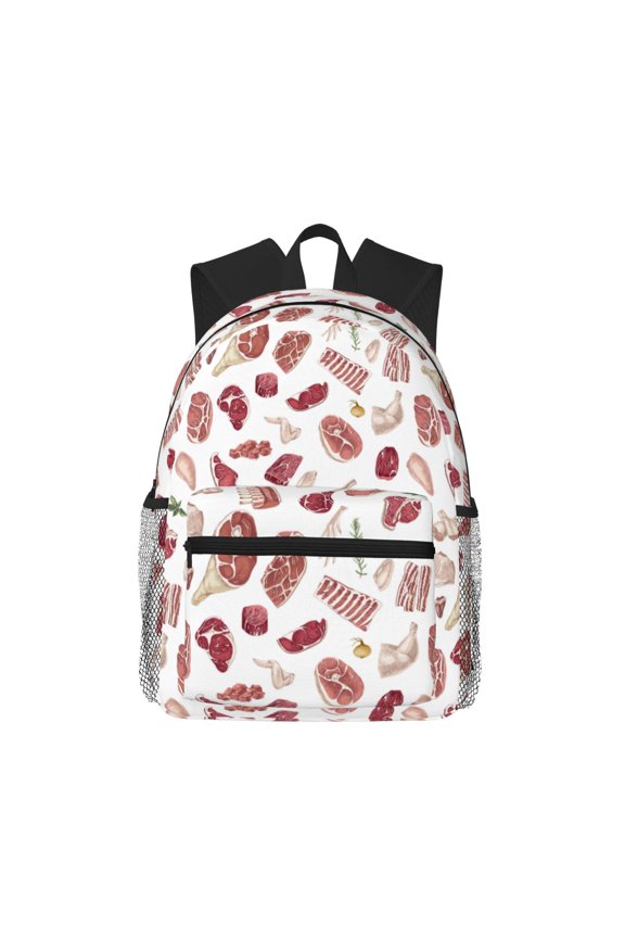 Different Meat Pattern Laptop Backpack for Men and Women,Casual Backpack Dayback Sports Bookbag for Travel Running Hiking