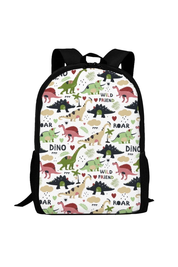 Dinosaur Pattern Carry on Backpack,16.5x12.5x5.5 Personal Item Bag Carry On Backpack Water Resistant Lightweight Daypack