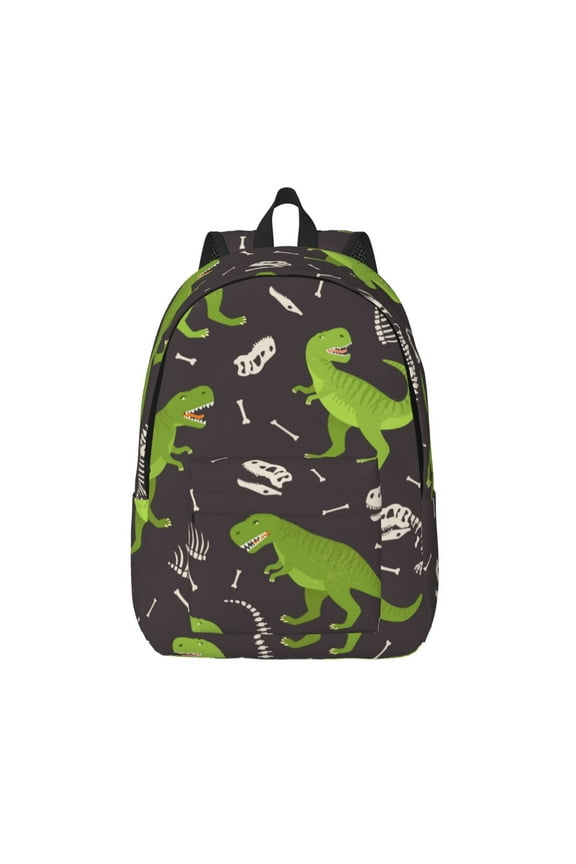 Dinosaur Skeleton for Canvas Backpack,Travel Rucksack Unisex Knapsack Laptop Backpack for Work & College -Small