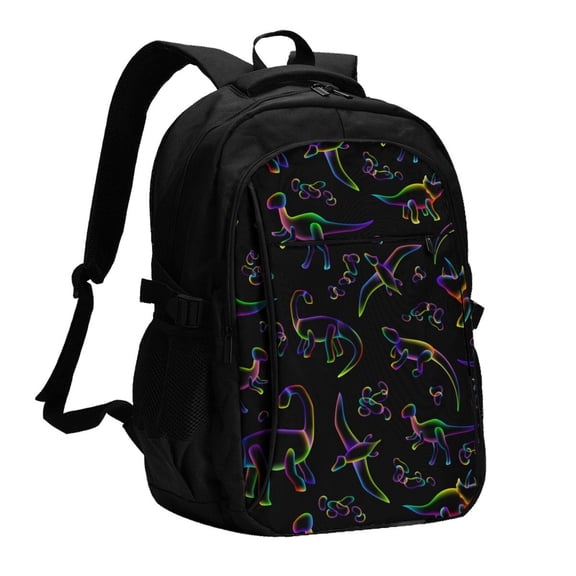 Defioc Dinosaur for Travel Backpack for Women,15.6 inch Laptop Backpack Carry On Backpack Personal Item Travel Bag Daypack for School Weekender Business Trip