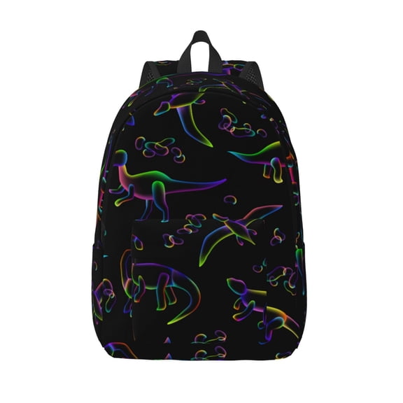 Defioc Dinosaur for Canvas Backpack,Travel Rucksack Unisex Knapsack Laptop Backpack for Work & College -Medium